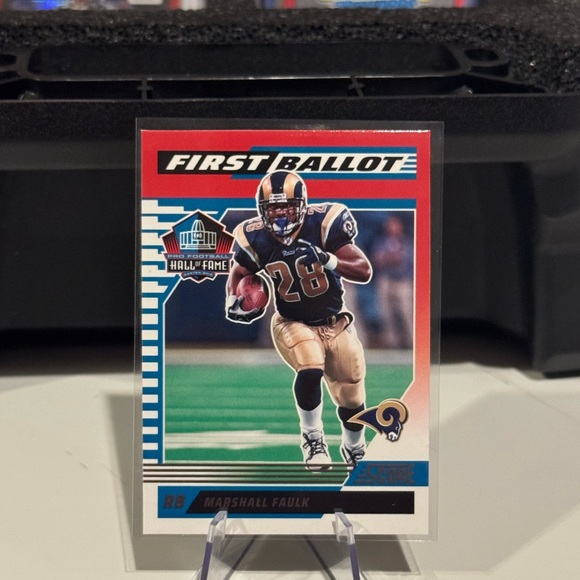 🔥 2025 Panini Score Marshall Faulk First Ballot HOF Card. Los Angeles Rams - Picture 1 of 2